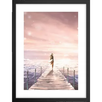 Obraz Obraz plakát v černém rámu do obýváku 30x40 krajina plakáty na zeď