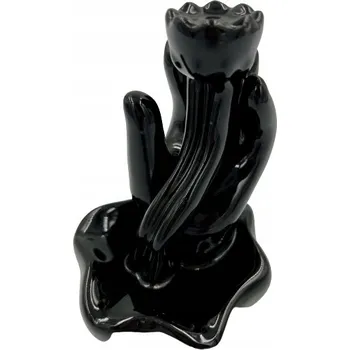 Aroma lampa Keramický aromalampa Backflow, keramika, Ruka s lotosem, 10 cm