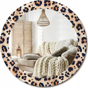Zrcadlo Zrcadlo s potiskem do koupelny ložnice obývacího pokoje Vzor s puntíky Průměr 70 cm