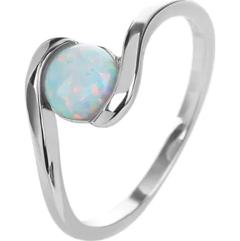Prsten Bealio BEALIO Stříbrný prsten SOLITÉR bílý OPÁL Velikost prstenu: 62 03-12592-3299
