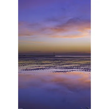 Obraz Plakát Východ slunce na pláži bez rámu 30 x 45 cm