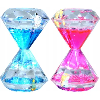 Hodiny Hračka přesýpací hodiny s želatinou a vodou, dekorace, sklo