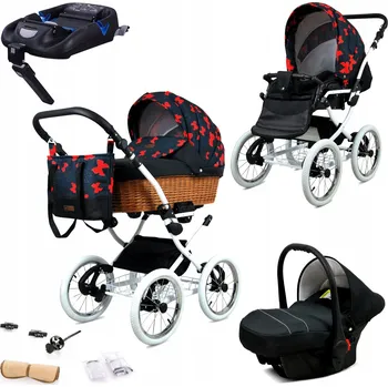 Kočárek BabyLux Dětský kočárek 4v1 Classic (hluboký, sportovní, autosedačka)