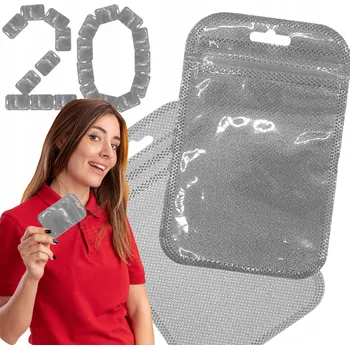 Sáček na potraviny Sada: 20x malý zip sáček 8,5 x 13 cm barevný pevný pytlík