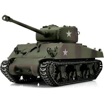 RC model tanku TORRO tank PRO 1/16 RC M4A3 Sherman 76mm maskovací kamufláž - BB Airsoft