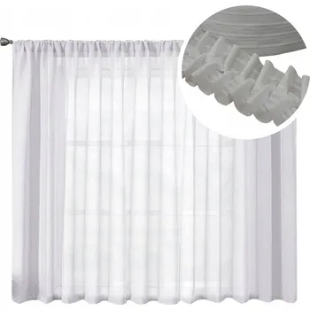 Záclona HOTOVÁ ZÁCLONA Z VOÁLU záclona voál bílá na pásce 300x150 cm výška.