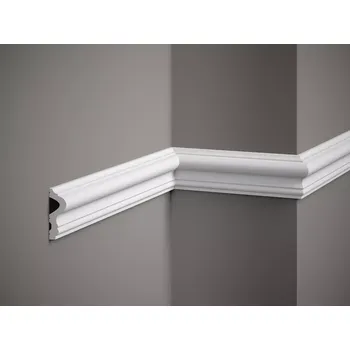 Podlahová lišta Nástěnná lišta hladká MD346, 200 x 2,2 x 6,1 cm, Mardom