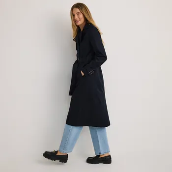 Reserved - Bavlněný trenčkot s&nbsp;páskem - tmavomodrá - YH497-59X - YH497-59X-XS