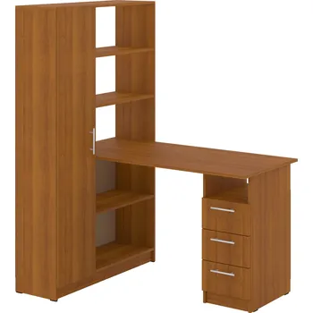 Psací stůl Max-i Psací stůl MARKKU s regálem Zvolte barvu:: lískový ořech