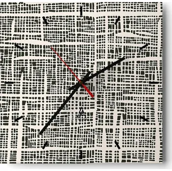 Hodiny Velké nástěnné hodiny 40x40 Abstrakce Skleněné tiché hodiny