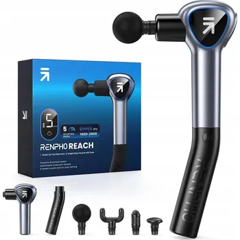 Masážní přístroj Masážní pistole RENPHO Reach Gun s prodlužovacím nástavcem a LED displejem