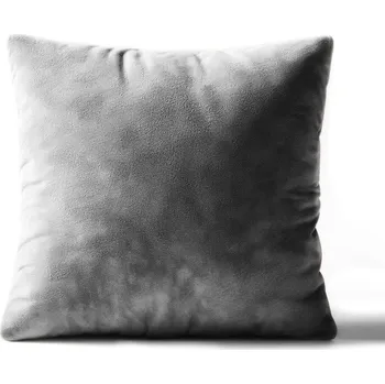 Polštář 40x40 cm / POVLEČENÍ NA DEKORAČNÍ POLŠTÁŘ ŠEDÉ SEMIŠOVÉ ZAMATOVÉ VELUR