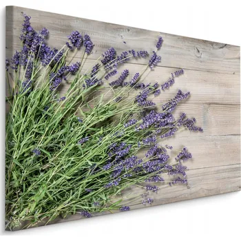 Obraz Obraz Canvas LEVANDULE Rustikální Prkna Dekorace 40x30
