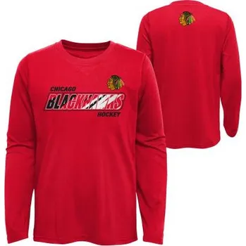 Chlapecké tričko Outerstuff Dětské tričko Chicago Blackhawks NHL Rink Reimagined LS Ultra dlouhý rukáv Velikost: Dětské S (6 - 9 let)