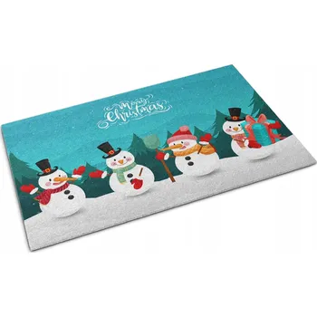 Rohožka Venkovní rohožka před dveře domu bytu 150x100 Vánoční sněhuláci