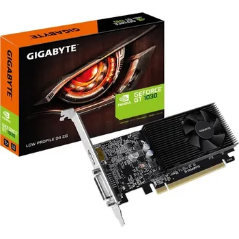Grafická karta GIGABYTE VGA NVIDIA GeForce GT 1030 Low Profile D4 2G, 2G DDR4, 1xHDMI, 1xDVI