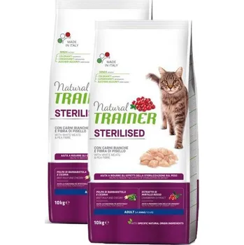 Krmivo pro kočku Trainer Natural Cat Sterilised drůbeží maso 2x10kg