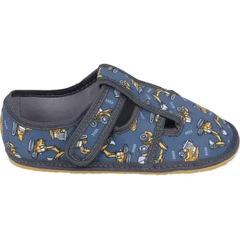 Dívčí tenisky KTR barefoot papuče šedé - bagry 25