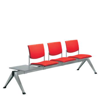 3místná lavice Seance 099-3T-N2 (podnož šedá RAL 9006, odkládací stolek)