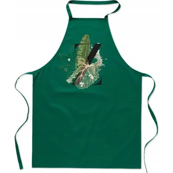 Kuchyňská zástěra KUCHYŇSKÁ ZÁSTĚRA zelená PÍSMENO Z jméno Zuza Generace Zetki Genzie FA_370_z