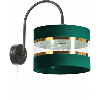 Lampička Nástěnná lampa se vypínačem ZLATÁ E27 20cm LED stínidlo