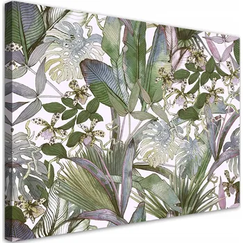 Obraz Obraz na plátně, Tropické listy monstera 100x7