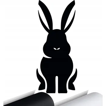 Samolepicí dekorace na vozidlo SAMOLEPKA na auto KRÁLÍK ZAJÍC BUNNY RABBIT 15x6,5 cm