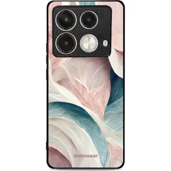 Pouzdro na mobilní telefon Lesklý kryt Mobiwear Glossy - Infinix Note 40 - G026G - Růžový a zelenkavý mramor (Prémiové lesklé pouzdro, obal, kryt Mobiwear Glossy na mobil Infinix Note 40 - G026G - Růžový a zelenkavý mramor, materiál Plast + TPU silikon - krytí po všech stranách,)