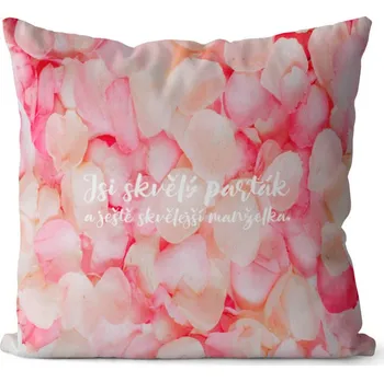 Dekorativní polštářek Polštář 40 x 40 cm - Skvělejší manželka