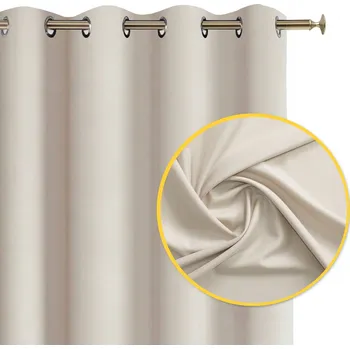 Obraz ZÁCLONY DO OBÝVÁKU HOTOVÉ S KOLEČKY SVĚTLE BÉŽOVÉ 140X235 BASIC