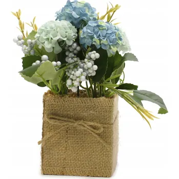 umělá květina UMĚLÉ KVĚTY V KVĚTINÁČI 18 cm RŮZNÉ