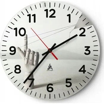 Hodiny Kuchyňské nástěnné hodiny 30x30 Abstrakce Moderní skleněné hodiny Tiché