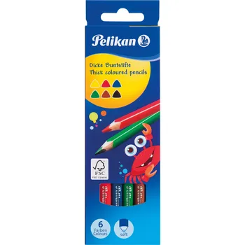 Pastelka Pastelky Pelikan 6 ks