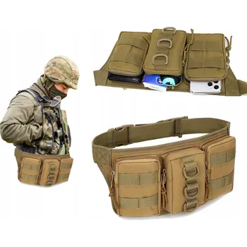 Ledvinka TAŠKA LEDVINKA VELKÁ PROSTORNÁ VOJENSKÁ TAKTICKÁ KHAKI PÍSKOVÁ