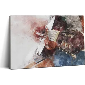 Obraz Obraz Na Plátně Ekologický Obraz do Obývacího Pokoje Vizualizace Kytary 30x20