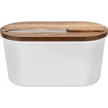 chlebník Nádoba na chléb s nožem a prkénkem na krájení – chlebník Husla 73940