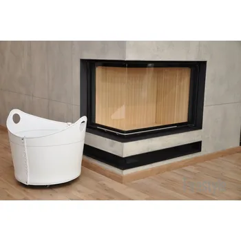 FIRESTYLE Cadin Mini - koš na dřevo na kolečkách Barva: Bílá