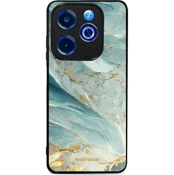 Pouzdro na mobilní telefon Lesklý kryt Mobiwear Glossy - Infinix Smart 8 - G022G Zelenkavý a zlatavý mramor (Prémiové lesklé pouzdro, obal, kryt Mobiwear Glossy na mobil Infinix Smart 8 - G022G Zelenkavý a zlatavý mramor, materiál Plast + TPU silikon - krytí po všech stranách,)