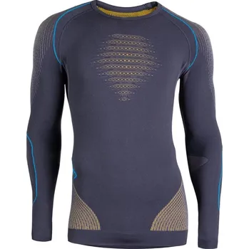 UYN Evolutyon UW Shirt LG SL M U100006G973 - charchoal/gold/atlantic L/XL