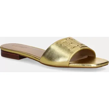 Dámské pantofle Kožené pantofle Lauren Ralph Lauren Everley Sld dámské, zlatá barva, 802970531002 802970531002.710 10Y, EUR 36