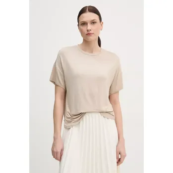 Pánské tričko Tričko United Colors of Benetton béžová barva 3Z12D101X 80X, vel. L