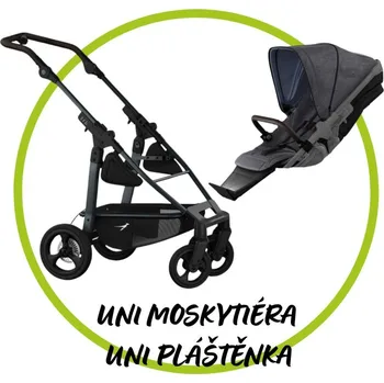 Kočárek TFK - Trends for Kids Akční set TFK Mono 4 frame - air chamber wheel + Sportovní sezení Premium + Pláštěnka + Moskytiéra