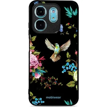 Pouzdro na mobilní telefon Lesklý kryt Mobiwear Glossy - Infinix HOT 50i - G041G - Ptáček a květy (Prémiové lesklé pouzdro, obal, kryt Mobiwear Glossy na mobil Infinix HOT 50i - G041G - Ptáček a květy, materiál Plast + TPU silikon - krytí po všech stranách, neošoupatelný potisk,)