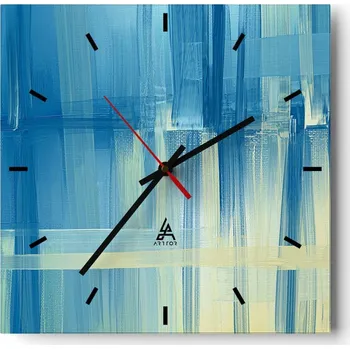 Hodiny Velké nástěnné hodiny 40x40 Abstrakce Skleněné tiché hodiny