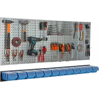 Obraz Kovová dílenská tabule na nářadí s 12 boxy