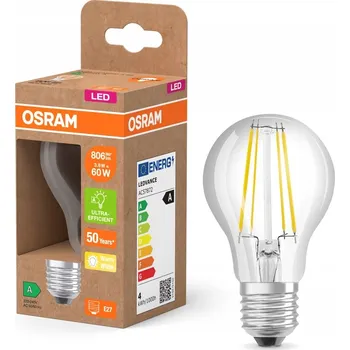 Žárovka Osram LED žárovka Classic Energy CLA60 3.8W 806lm, teplá bílá 2700K, patice E27, třída A