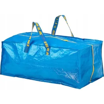 Nákupní taška IKEA modrá 76 l 73x35 cm s uchem a zipem
