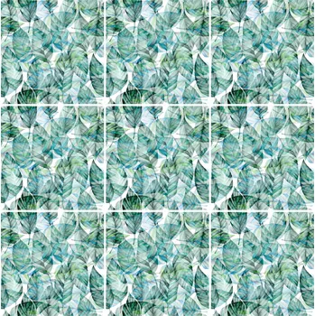 Obraz Samolepka na obklady do kuchyně a koupelny – zelené listy, 10x10 cm