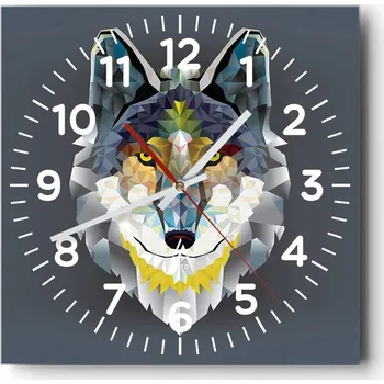 Hodiny Nástěnné hodiny do obýváku 40x40 Abstrakce Tiché hodiny Skleněné hodiny Bez hlučnosti