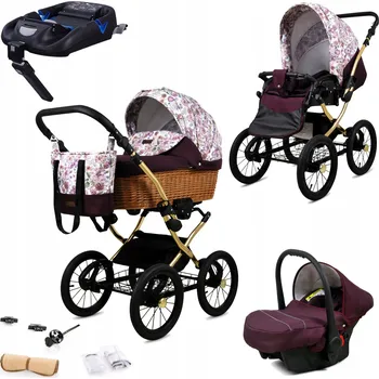 Kočárek BabyLux Dětský kočárek 4v1 Classic (hluboký, sportovní, autosedačka)